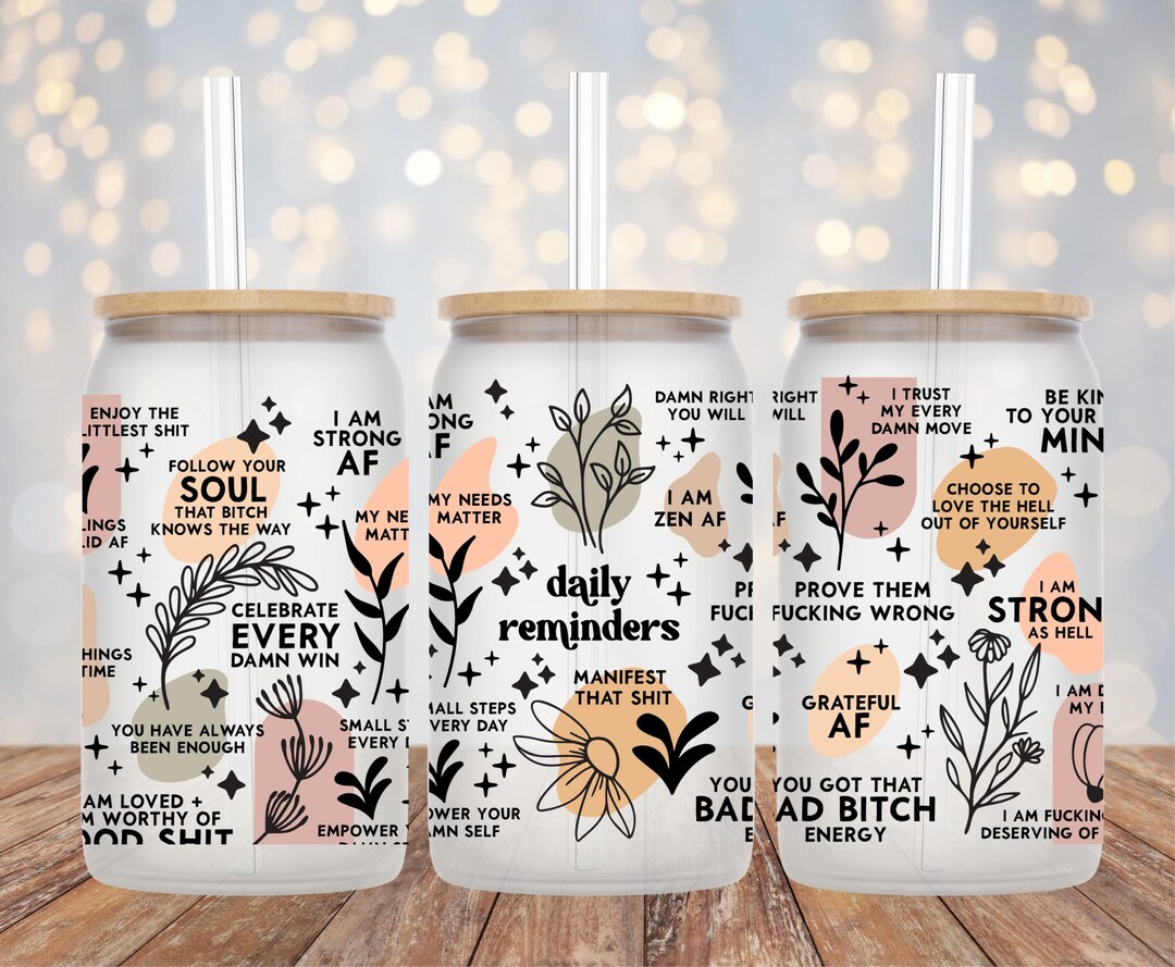 UV DTF Cup Wrap for 16oz Libbey Glass Ready to Ship - Etsy