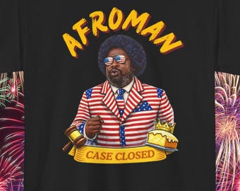 T-shirt Afroman Case Closed - ORIGINEEL ONTWERP - Lemon Pound Cake Free Speech