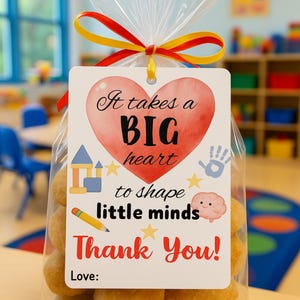 Geschenkanhänger für Lehrer, Grundschule, Kindergarten Grundschule, Etikett für Kekse Leckerli, Kind Schüler Danke