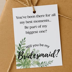 Etiqueta para dama de honor, propuesta de dama de honor, tarjeta "¿Quieres ser mi dama?", regalo para la fiesta nupcial, fiesta de bodas, minimalista, descarga instantánea, juvenil, matrona