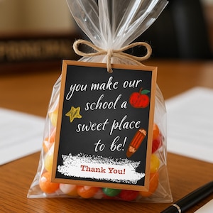 Etiquetas de presente de agradecimento escolar, cartão de fim de ano, agradecimento a professores, diretores, secretários, equipe de educação, etiqueta de biscoito, último dia