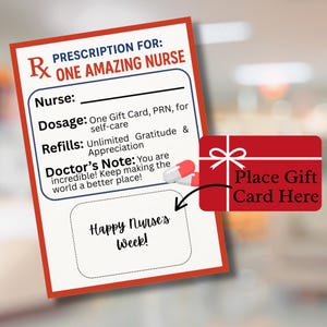 Happy Nurse's Week Geschenkkartenhalter, RN RPN Wertschätzung, Danke, Gesundheitsfürsorge Held Gruß, Printable Frontline Worker Geschenke, Rezept