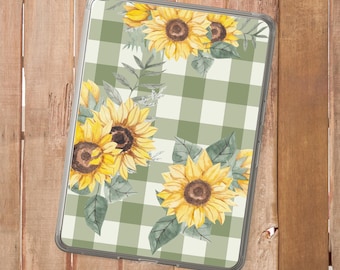 Solros, sommar, hösttema, Kindle-insats för genomskinligt fodral/utskrivbar design/enkel, minimalistisk rutig/enkel, pappersvit, Colorsoft, Oasis Scribe