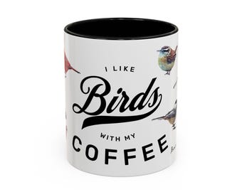 Bird Lover Coffee Mug, Birdwatcher Gift, Christmas bird gift