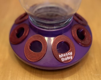 Nearly ZERO Waste Quail Chick Feeder Ports for Little Giant Feeder Bases