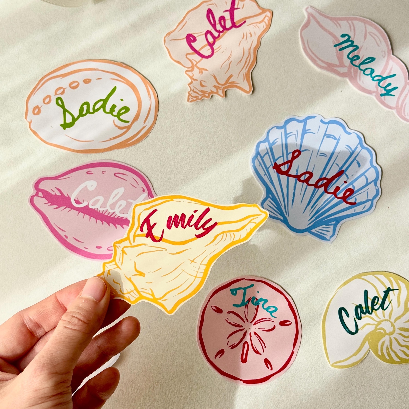 Tag Shell Svg Editable Shell Place Cards & Gift Tags, Table Number, Custom Beach ...