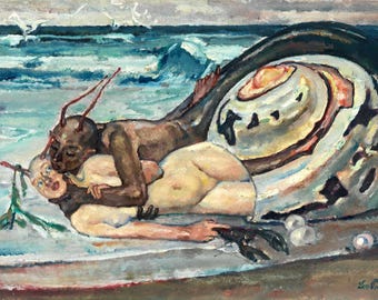 Snail Lovers Fine Art Print by Leo Putz