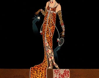 Impresión Art Déco de Giulietta de Erte - Papel de Bellas Artes Premium