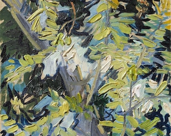 Van Gogh Blossoming Acacia Branches Print: Fine Art Paper
