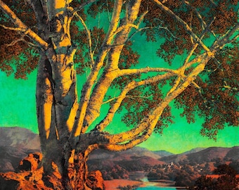Maxfield Parrish Print: Old White Birch Fine Art
