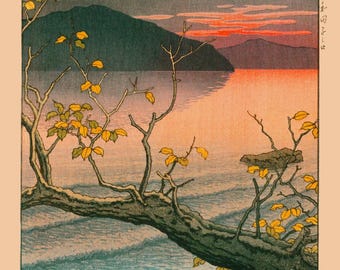 Nenokuchi Lake, Towada by Hasui Kawase - Premium Fine Art Print
