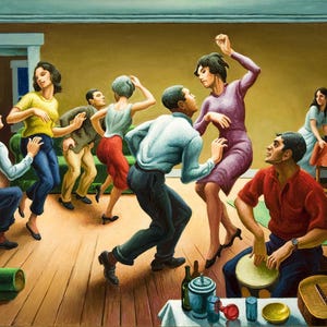 Thomas Hart Benton Print: The Twist Dance, Fine Art Paper