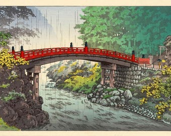 Nikko Sacred Bridge Print: Tsuchiya Koitsu Japanese Art