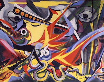 Taro Okamoto 'Men Aflame' Fine Art Print