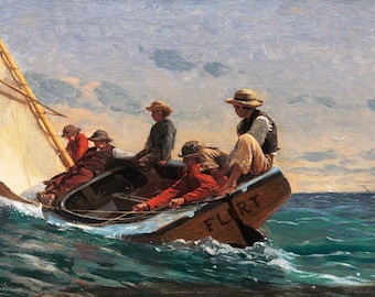 Winslow Homer Print: The Flirt, Fine Art Paper