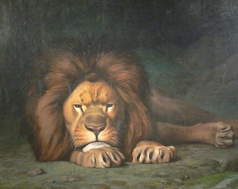 Lion Art Print: Jean Leon Gerome Fine Art Reproduction