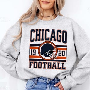 Vintage Chicago Football Sweatshirt, T-Shirt And Hoodie, Trendy Chicago Football Fan Gifts, Chicago Football Game Day, Chicago Hoodie