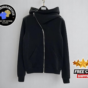 Pointed Hood Hoodie | Unisex Wizard Cloak Cardigan | Long Sleeve Gothic Sweatshirt | Cosplay & Festival Outerwear Fashion