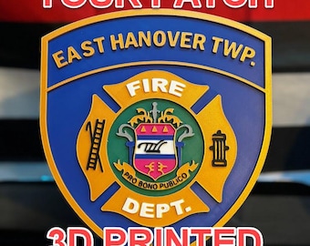 Custom 3D Badge Patch Logo Plaque — Retirement Gift, First Responder Display