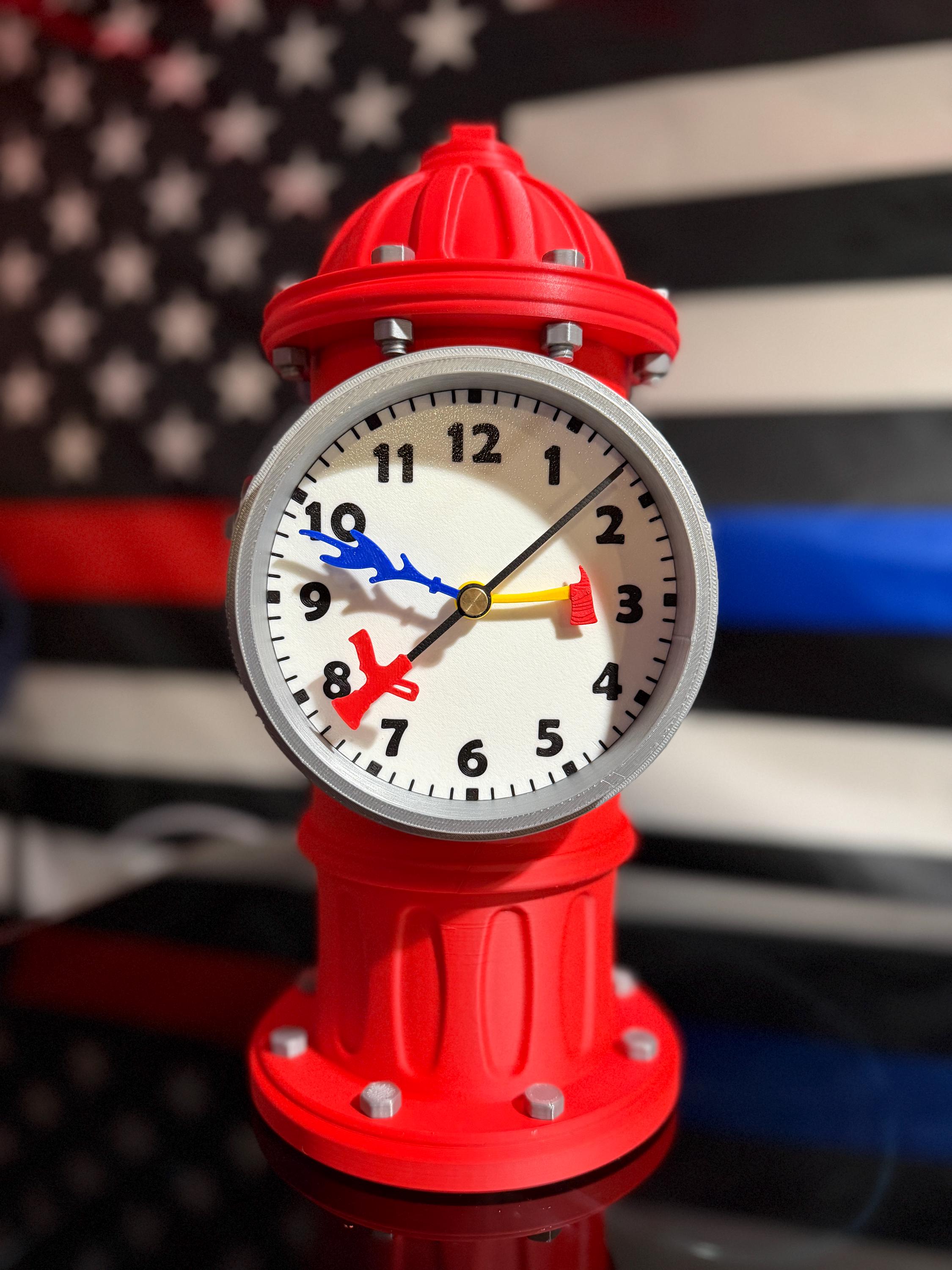 Custom Fire Hydrant Clock: Firefighter Gift, Personalized Maltese Dial ...