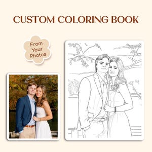 Personalisiertes Malbuch aus Fotos – 12, 24, 36, oder 48 individuelle Ausmalseiten + farbiger Umschlag, Geschenk zum Muttertag, personalisiertes Geschenk für die Familie Bild 11