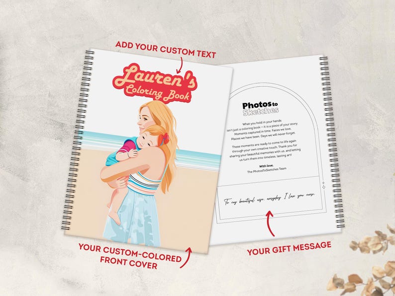 Make Coloring Page from Photo, Customized Coloring Book for Gift