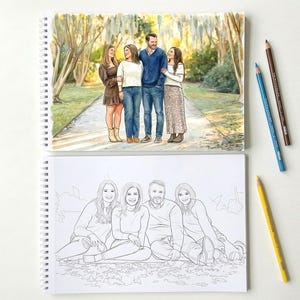 Personalisiertes Malbuch aus Fotos – 12, 24, 36, oder 48 individuelle Ausmalseiten + farbiger Umschlag, Geschenk zum Muttertag, personalisiertes Geschenk für die Familie Bild 7