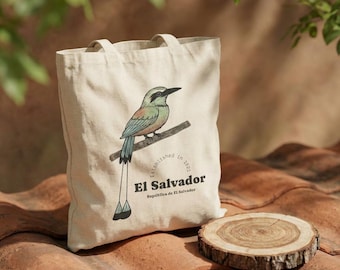 Torogoz El Salvador Canvas Tote Bag | Market Grocery Bag