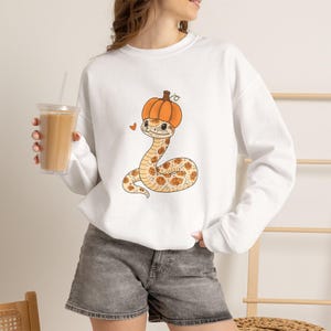 Pumpkin Spice Snake Sweatshirt | Halloween Snake Crewneck
