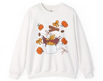 Fall Winnie the Pooh Coffee Crewneck Sweatshirt - Fall Fashion, Halloween Sweater, Cozy Wear, Seasonal Apparel, Pumpkin Patch