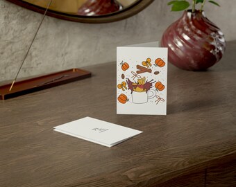 Happy Fall Yall Greeting Cards Bundle | Fall Vibes, Invitations, Thank You Notes, Personalized Messages, winnie the pooh, coffee, bows