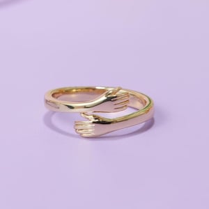 To My Daughter Hug Ring,Adjustable Minimalist Hugging Ring,Daughter Gift from Mom, Rings Jewelry Christmas Gift For Her,Friendship Hug Ring