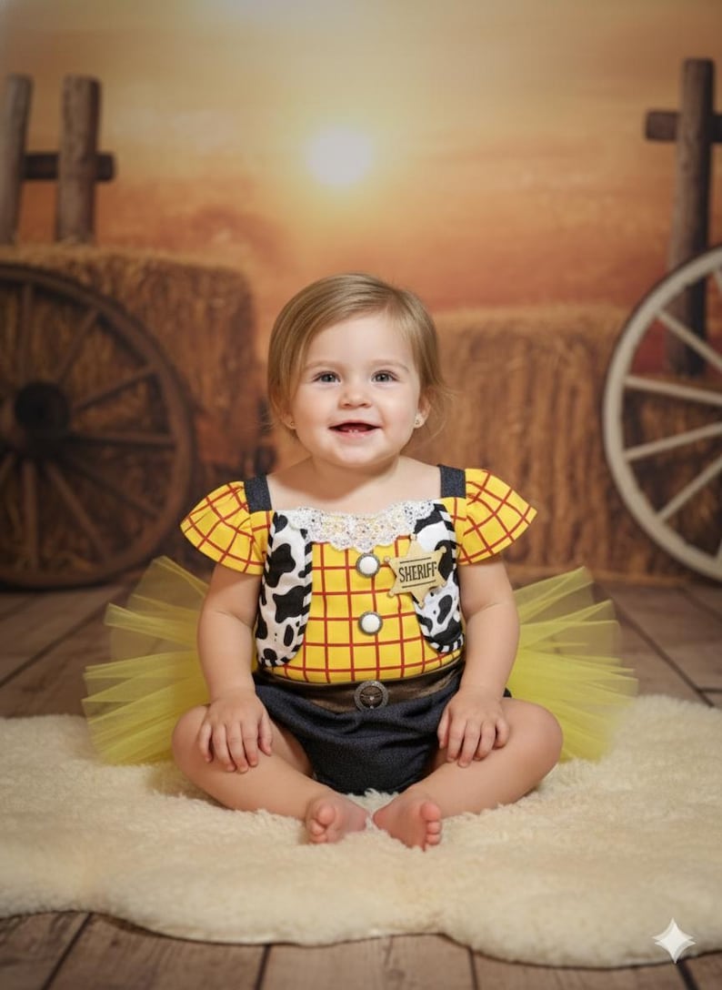 Woody-inspired dress for girls/Woody-inspired costume for babies image 1