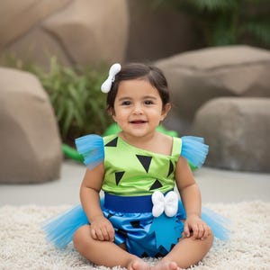 Pebbles-inspired dress for girls/Pebbles-inspired costume for babies