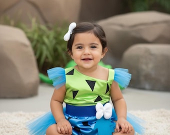 Pebbles-inspired dress for girls/Pebbles-inspired costume for babies
