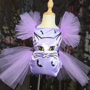 Lilac kitty dress for girl/Lilac kitty dress for baby