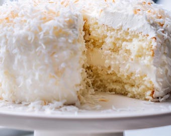 Receta de pastel de coco en forma de nube / Descarga digital instantánea en PDF