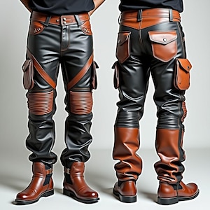 Handcrafted Distressed Leather Biker Chaps for Men — Western Motorcycle Riding Apparel