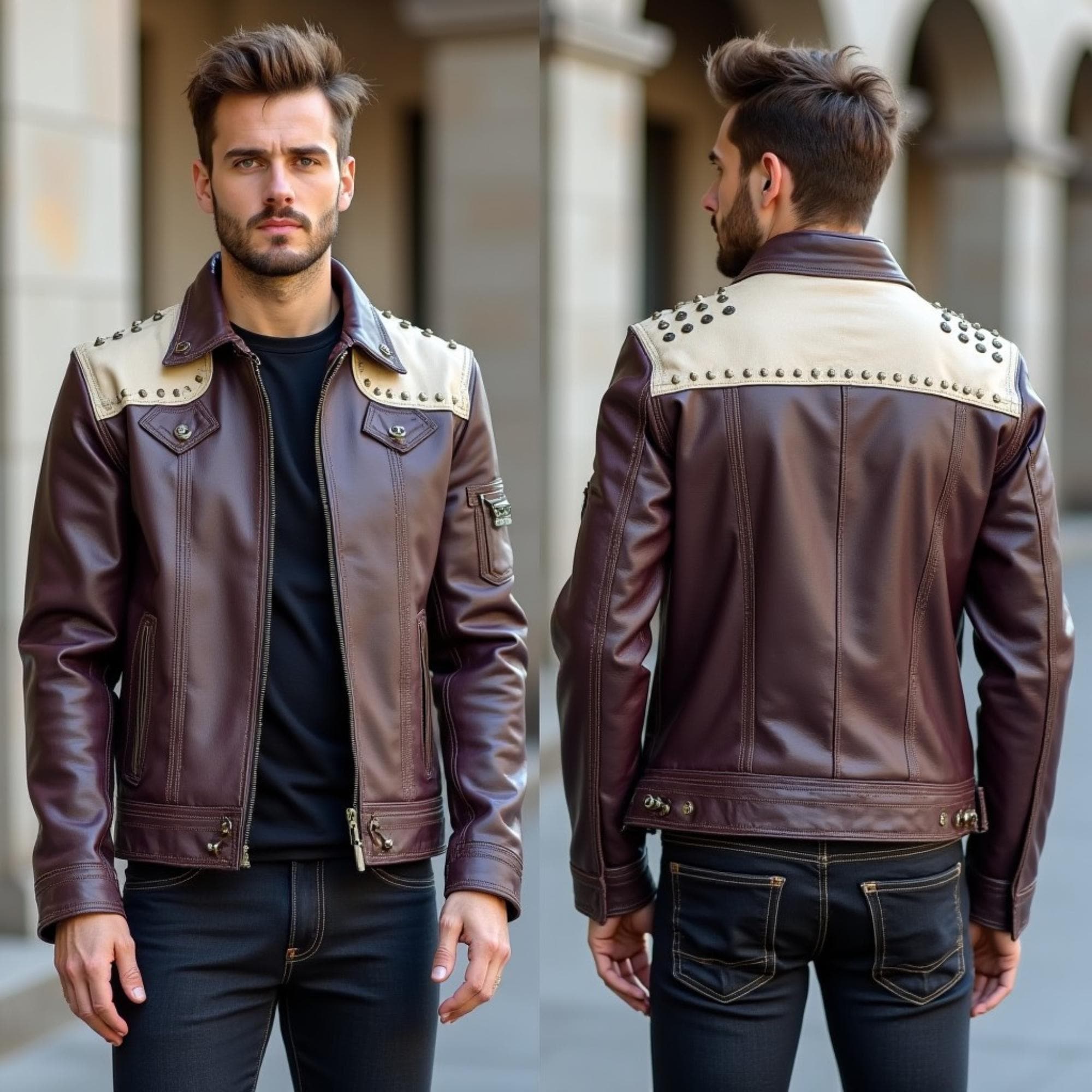 two-tone-studded-leather-biker-jacket-burgundy-with-cream-accents