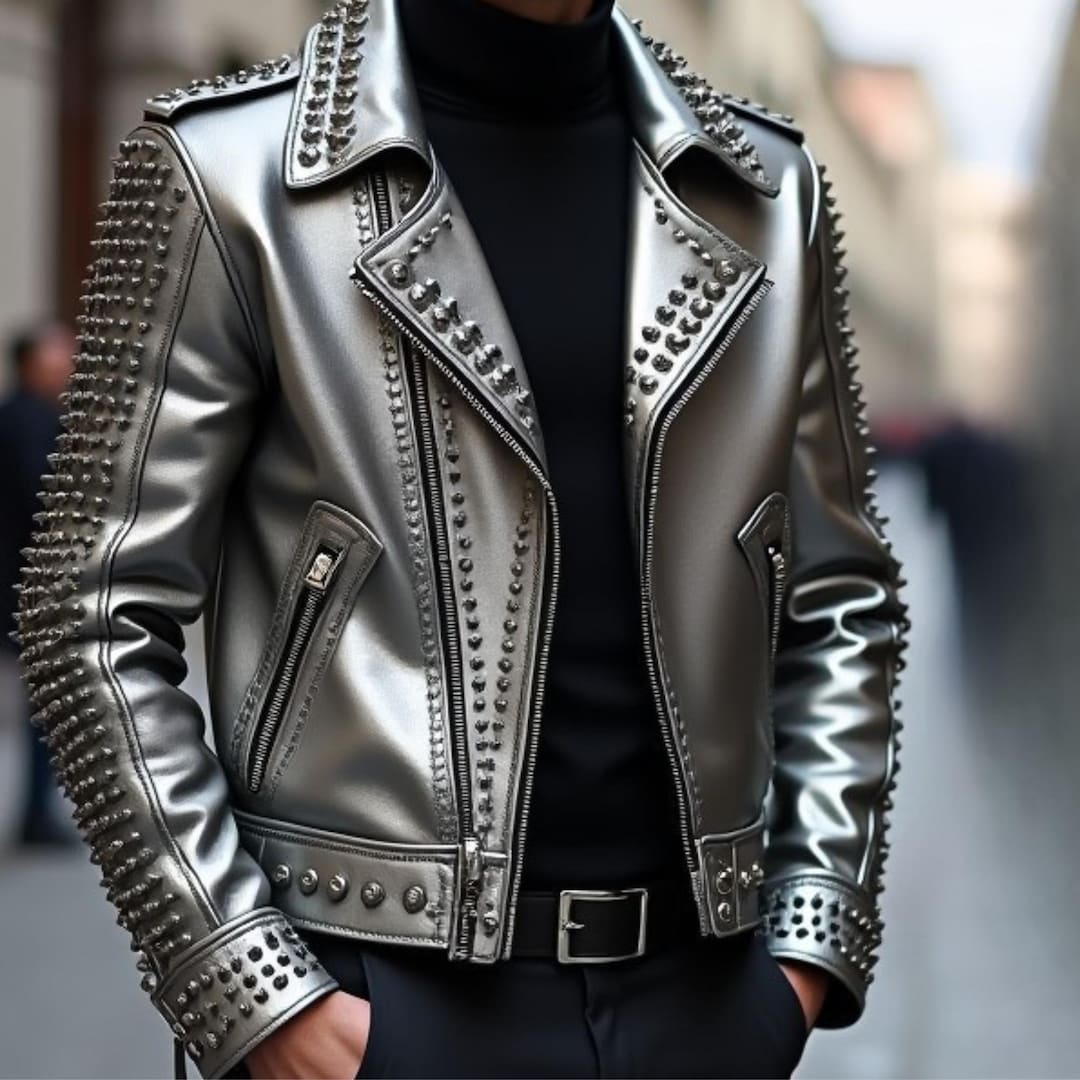 【完売商品】andwang AND logo leather jacket K-POPアイドル着用] ITZ MINI LOGO VEGAN LEATHER JACKET