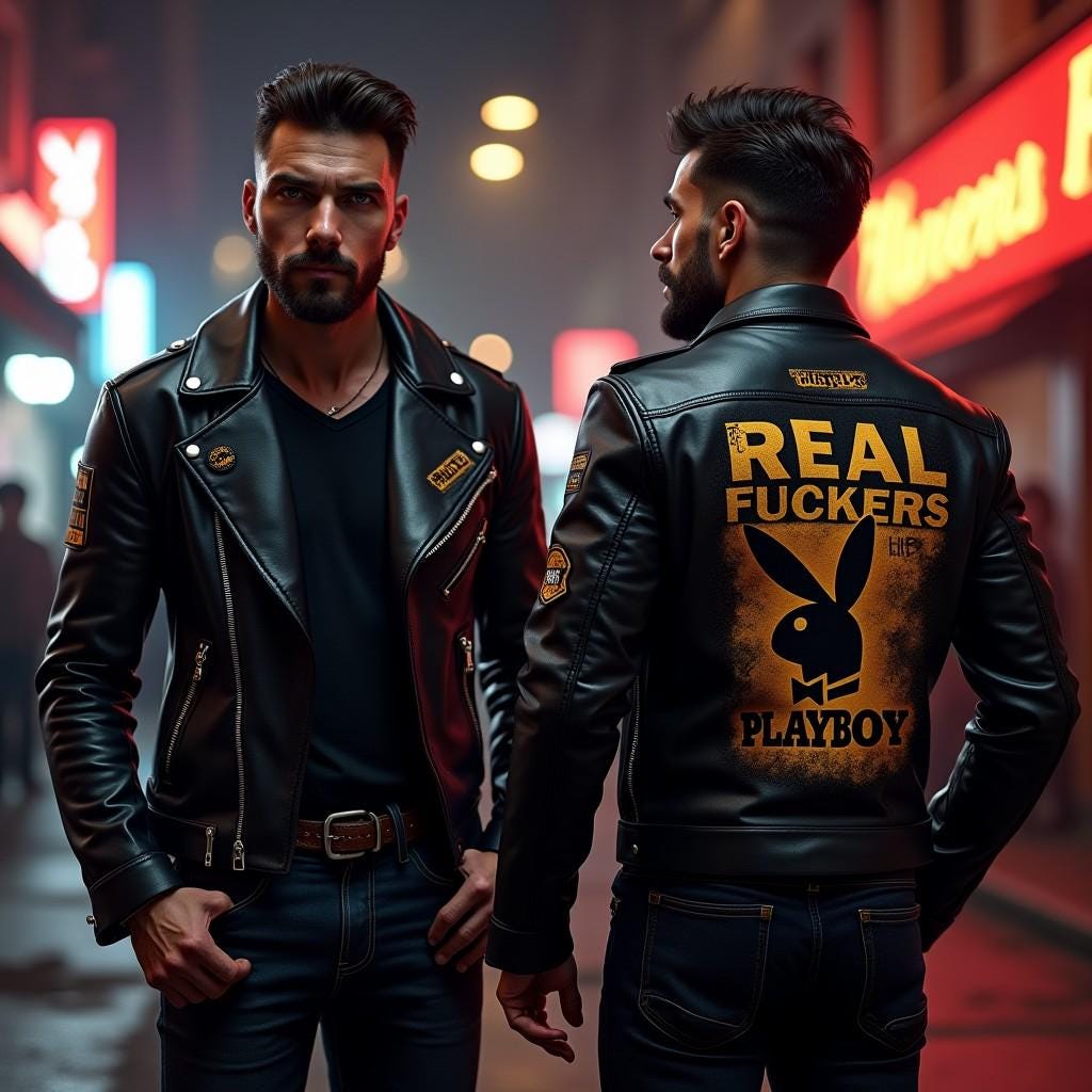 Playboy Leather Jacket - Etsy