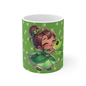 Tazza con la graziosa principessa verde