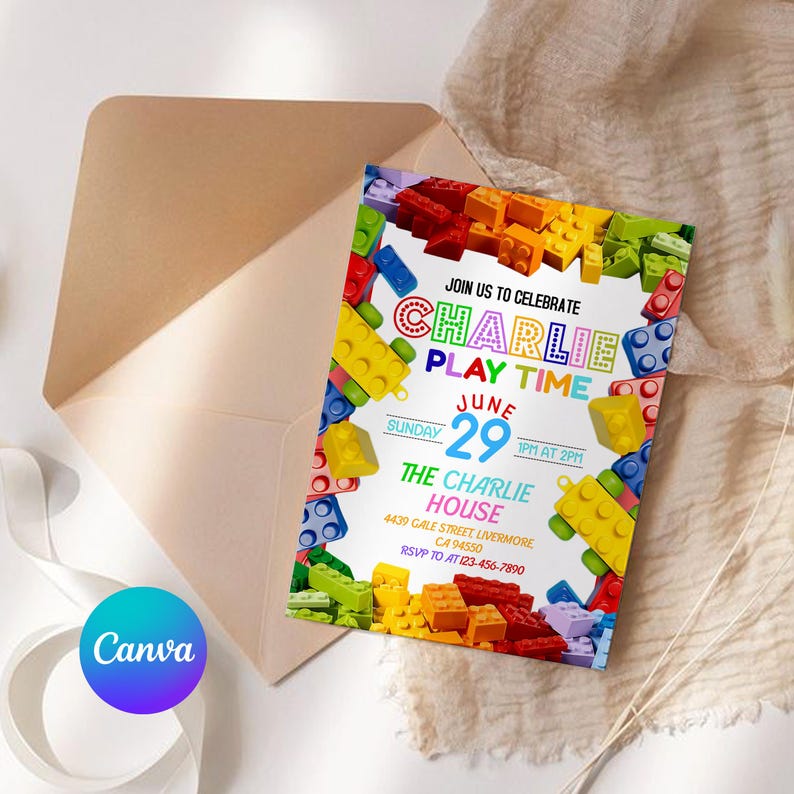 Construction Birthday Invitation: Canva Editable Kid's Party - Etsy