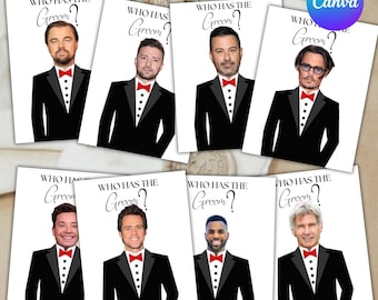 Who has the Groom, Scratch off game, Bridal Shower Games, Bridal Shower Scratch Off, Bachelorette Games, Groom Scratch off Canva Editable