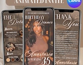 Digital Birthday Dinner Invitation, Birthday Dinner Party Invite, Digital Birthday Party Invitation, Birthday Dinner Invite, Canva Editable