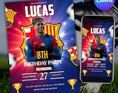 Kids Football Birthday Invitation, Soccer Birthday Invitation, Any Age Soccer Jersey, Kids Football Birthday, Bday Invite, Canva Editable