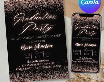 College Send Off Invitation: Graduation Farewell Party, Class of 2025 (Canva Editable Digital Download