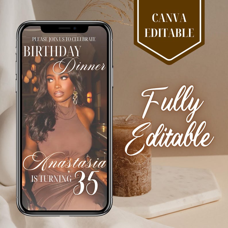 Digital Birthday Dinner Invitation, Birthday Dinner Party Invite, Digital Birthday Party Invitation Template, Editable Birthday Dinner Text Invite, Birthday Party Announcement, Canva Editable Birthday Dinner Card, Digital Party Invite for Adults, Birthday Celebration Invitation, Modern Birthday Dinner Evite, Birthday Dinner Canva Template, Printable Birthday Party Invite, Birthday Dinner Editable Text Template, Digital Birthday Dinner Evite, Canva Editable