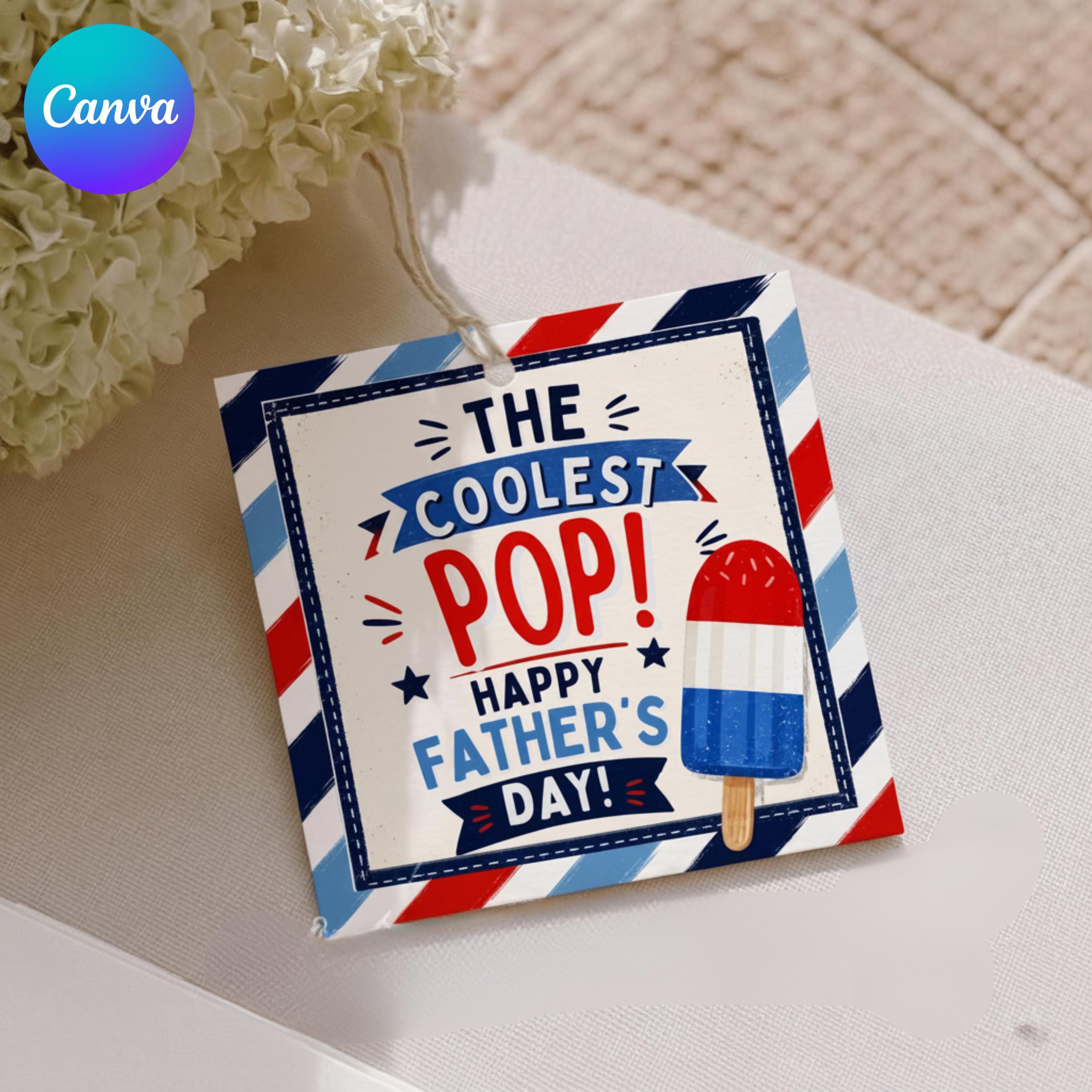 Father's Day Gift Tag Best Pop Tags Favors Dad Grandpa Thank You Tag…