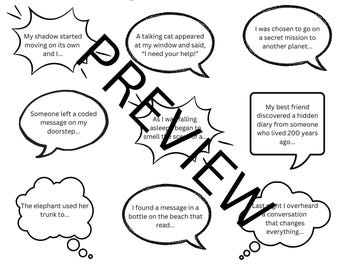 Printable Story Starters | Elementary Creative Writing Prompts | Print at Home | Homeschool Writing Resources